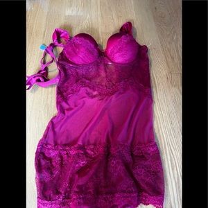 Red lingerie with underwear. New